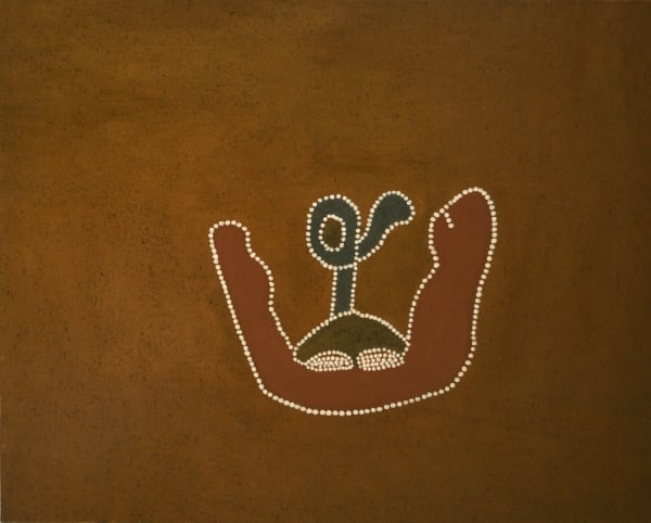 Mabel Juli GELINGKENAYIN natural ochre and pigments on canvas 100 x 80 cm