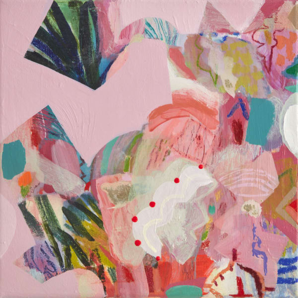 Becky Blair Talisman acrylic on canvas (tray framed, no glass) 30 x 30 cm