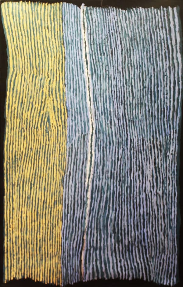 Ray Ken Tali - Sand dune acrylic on linen 152 x 101 cm