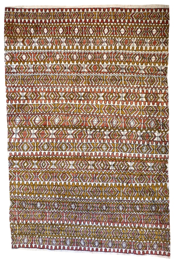 Jessie Bujava (Kipora), Ancestors’ tattoo design of the chin (tree bark pattern), tattoo design of the navel (fruit of the Sihe tree) and teeth of the river fish, 2022