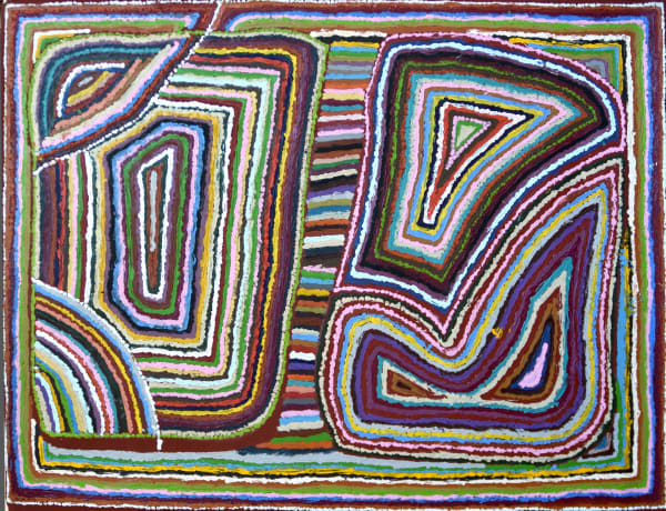 Samuel Miller Ngayuku Ngura , 2024 acrylic on canvas 120 x 91 cm