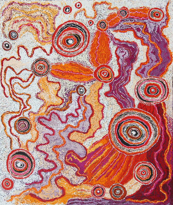 Julie Yatjitja Iwantja Tjukitji acrylic on linen 167 x 198 cm