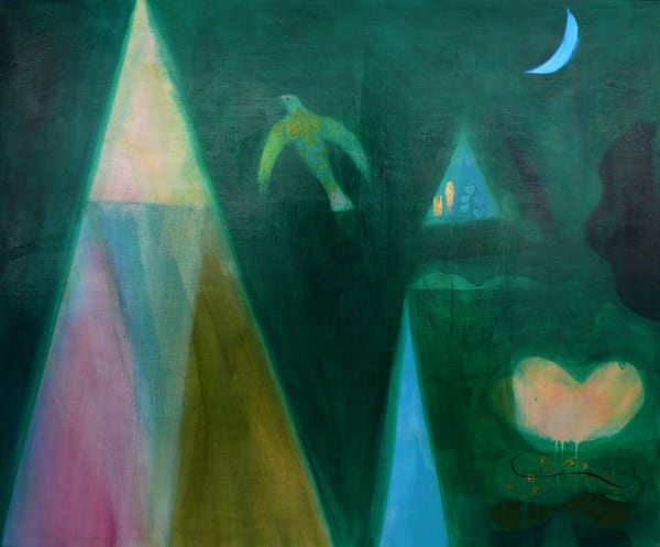 Becky Blair Balance acrylicon canvas 92 x 76 cm