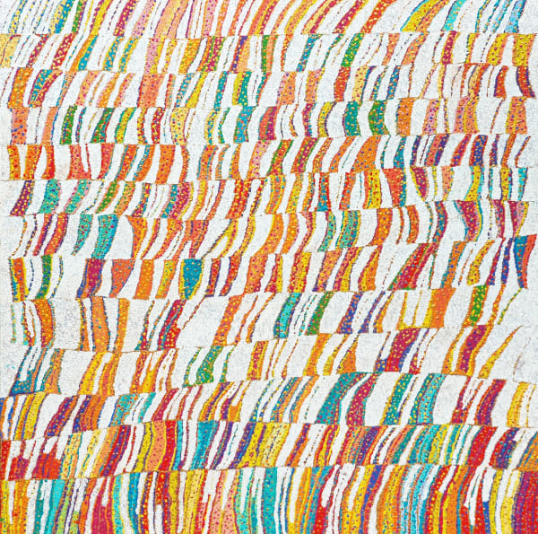 Daniel Walbidi Kirriwirri acrylic on linen 106 x 106 cm
