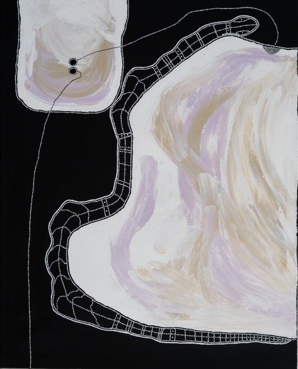 Timo Hogan Lake Baker, 2025 acrylic on linen 137 x 110 cm