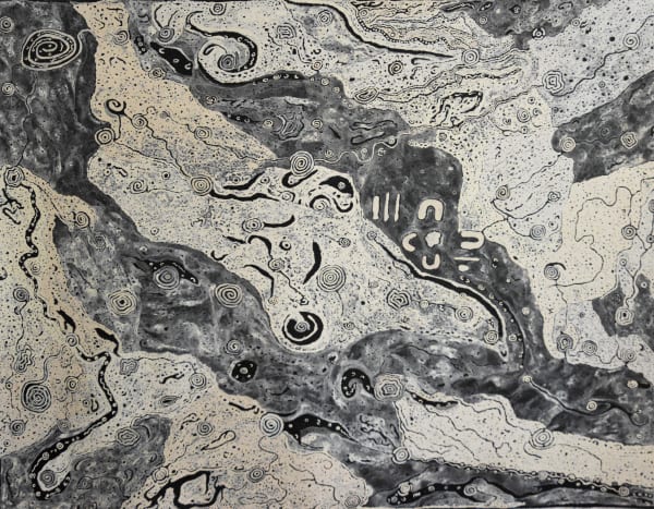 Keith Stevens Nyapari Tjukurrpa, 2020 acrylic on linen 151 x 121 cm