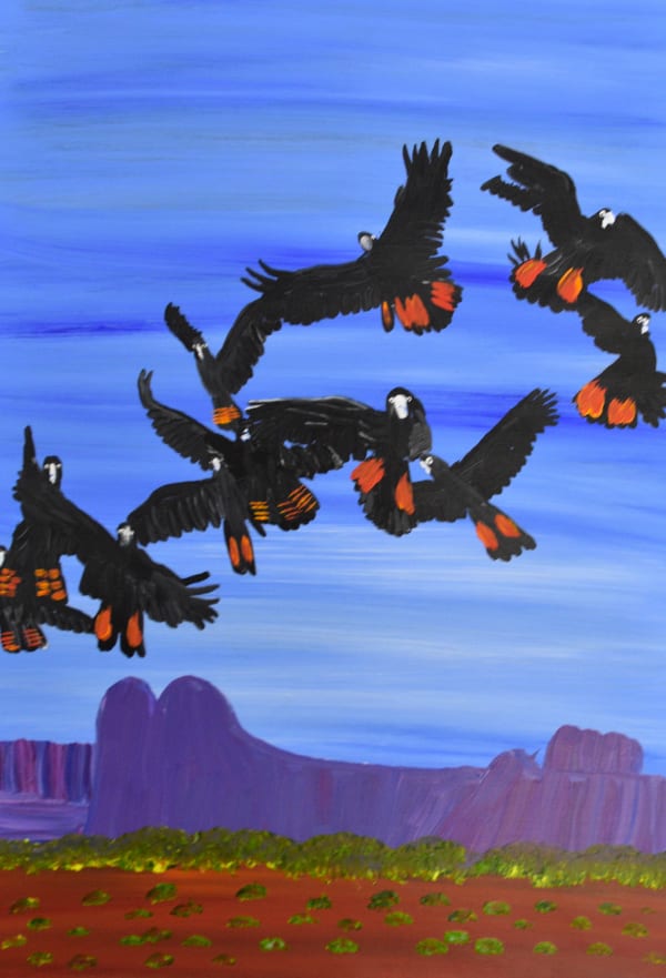 Kukula Mcdonald Haast Bluff, 2023 acrylic on canvas 70 x 48 cm