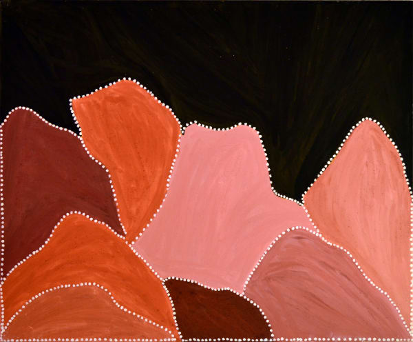 Gordon Barney Grand Creek natural ochre and pigments on canvas 120 x 100 cm