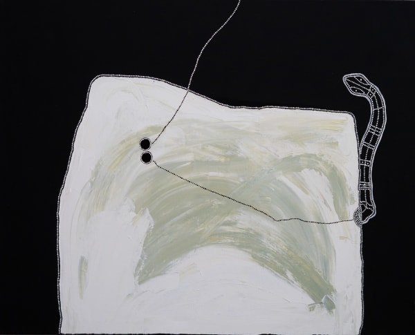 Timo Hogan Lake Baker, 2025 acrylic on linen 110 x 137 cms