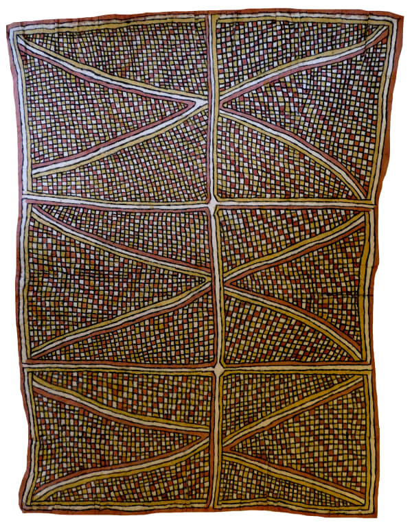 Mala Nari (Matosi) Dahoru’e ohu’o tuböre une natural pigments on nioge (barkcloth) 115 x 90.5 cm