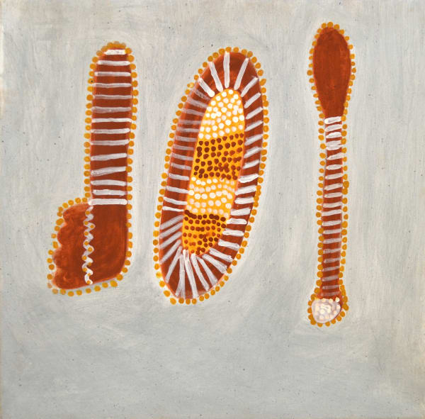 Mabel Juli GIJA TOOLS natural ochre and pigments on canvas 45 x 45 cm