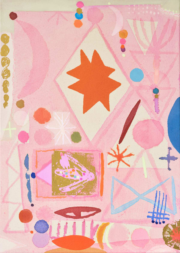 Becky Blair Everyday Gods, 2022 acrylic and mixed media on canvas 50 x 70 cm