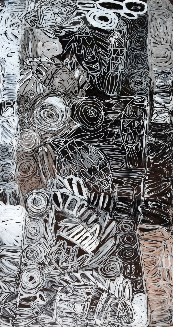 Sonia Kurarra Martuwarra, 2018 acrylic on polycarbonate 120 x 60 cm