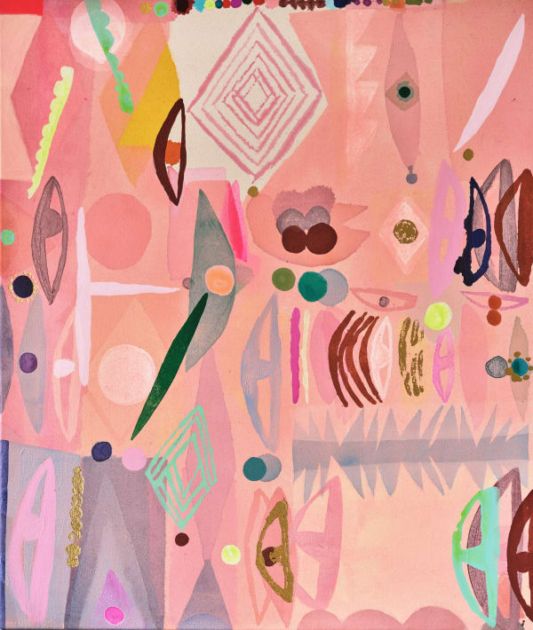 Becky Blair Shifting Treasures, 2022 acrylic and mixed media on canvas 85 x 100 cm