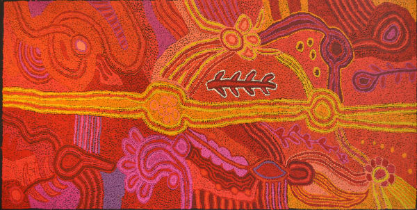 Tjunkaya Tapaya Kungkarangkalpa Attila acrylic on canvas 84 x 170 cm