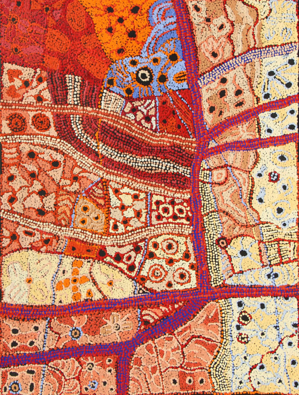 Betty Chimney Ngayuku Ngura (My Country), 2020 acrylic on linen 91 x 122 cm