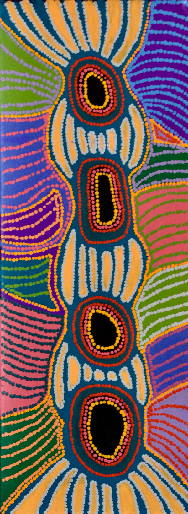 Pauline Sunfly Wilkinkarra, 2022 acrylic on linen 30.5 x 81.3 cm