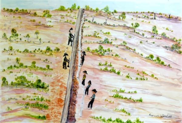 Marcus Wheeler, Laying the pipes, 2021