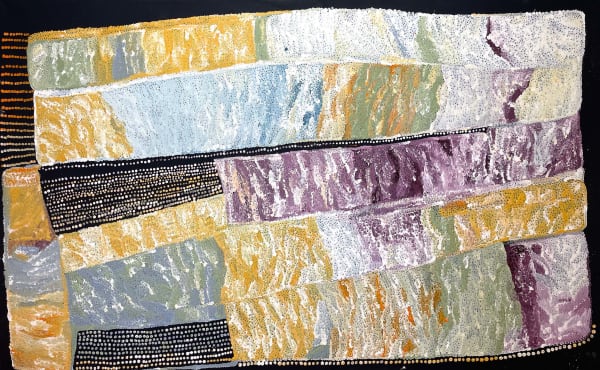 Betty Campbell Minymaku Tjukurpa (Women's Story), 2023 acrylic on linen 198 x 122 cm