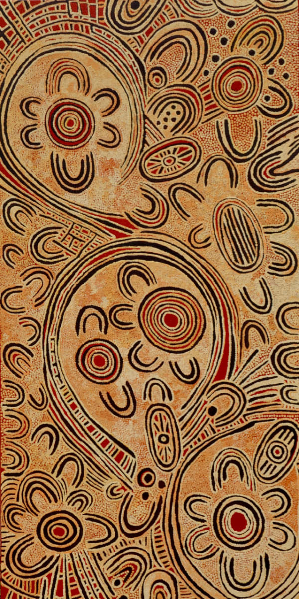 Alison Anderson Awalu acrylic on linen 92 x 46 cm