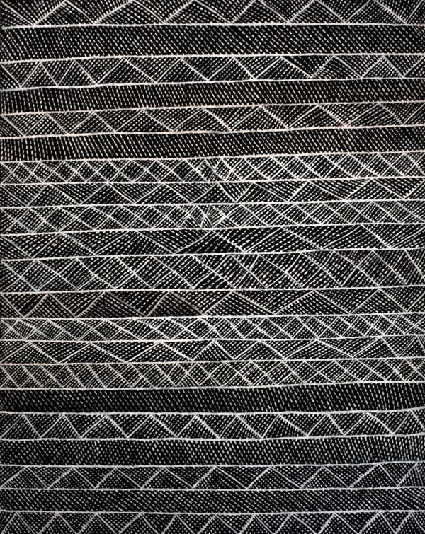 Jacinta Lorenzo Jilamara natural ochres on linen 120 x 150 cm