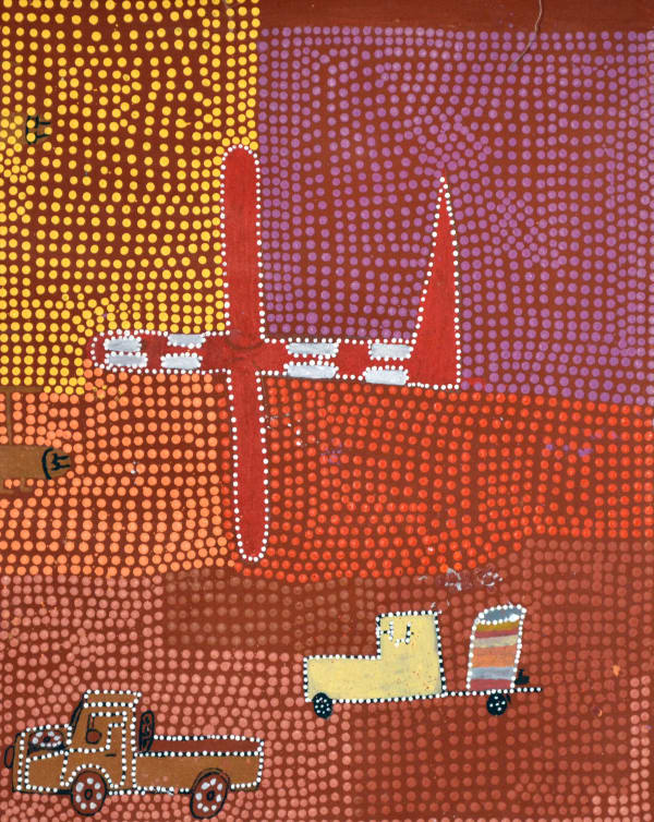 Kumanara Barney Travelling acrylic on linen 75 x 62 cm