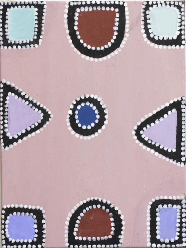 Rammey Ramsey Stony Creek, Warlawoon Country natural ochre and pigments on canvas 60 x 45 cm