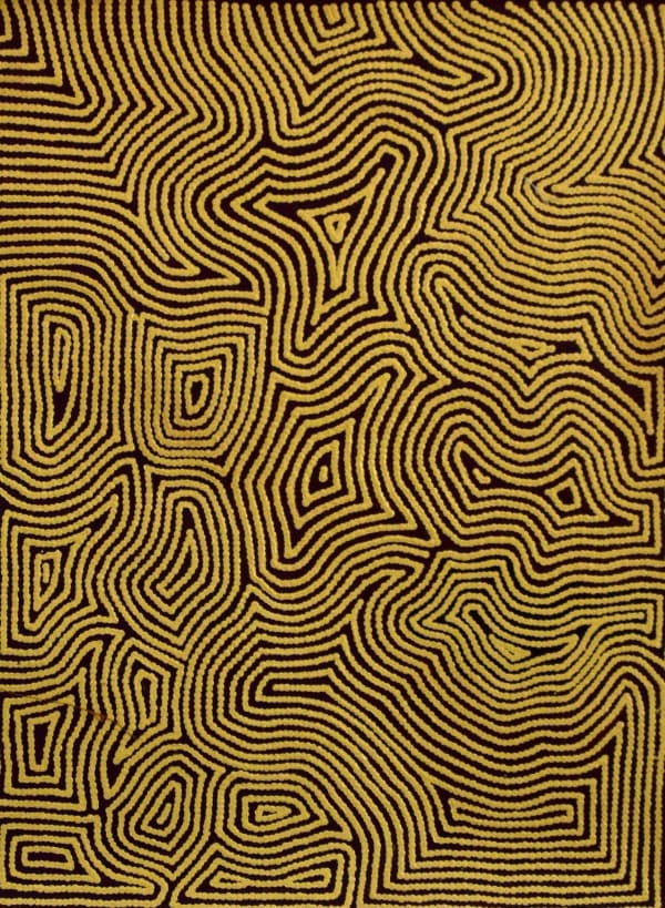 Vincent Nanala Marua, 2022 acrylic on linen 45.7 x 61 cm