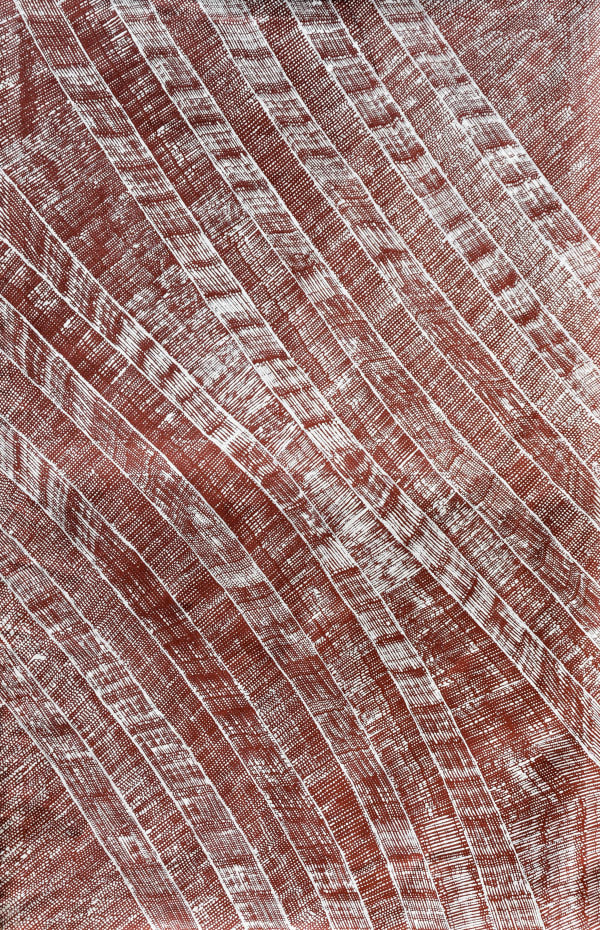 Paulina Puruntatameri Pwoja Jilamara, 2021 ochre on canvas 120 x 180 cm