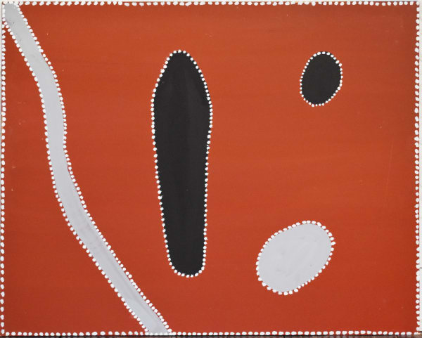 Bruce Wangundin Dingan Plain Creek, 2007 Ochre & pigments on board 80 x 100 cm