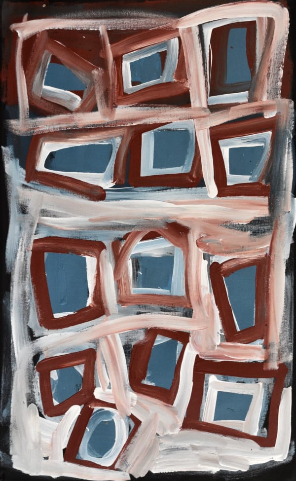 Bob Gibson Patjantja, 2020 acrylic on canvas 55.9cm x 91.4cm