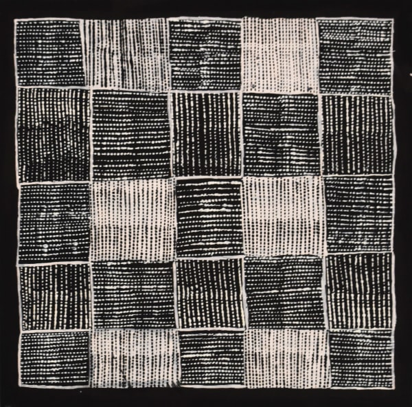 Colleen Freddy Jilamara natural ochres on canvas 60 x 60 cm