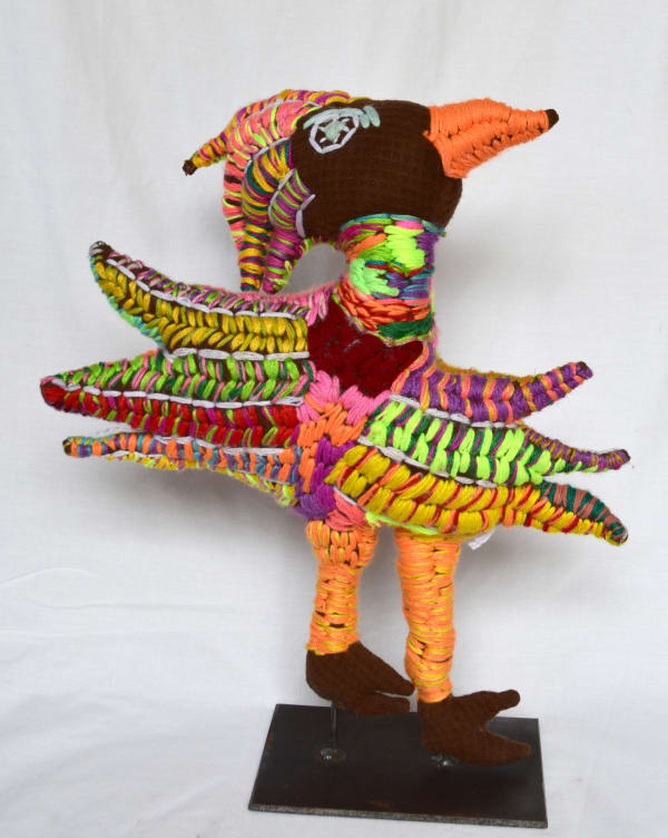 Roxanne Petrick Rooster, 2023 mixed media soft sculpture 51 x 40 x 9 cm