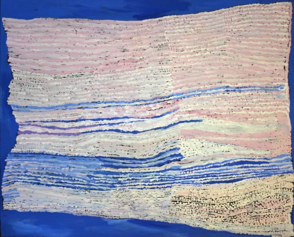 Ray Ken Tali - Sand Dune acrylic on linen 152.5 x 122.5 cm