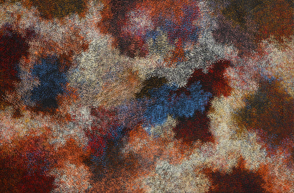 Yatjiki Vicki Cullinan Kililpi unngu Munga ilkari (Stars in Night Sky) acrylic on canvas 112 x 167 cm