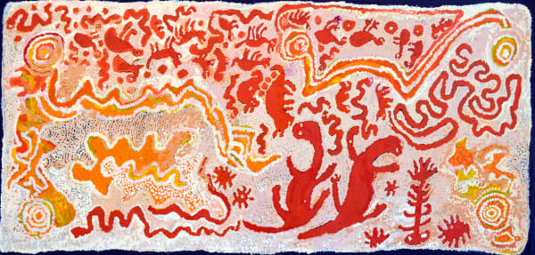 Pantjiti Lionel Putitja acrylic on canvas 68 x 148 cm