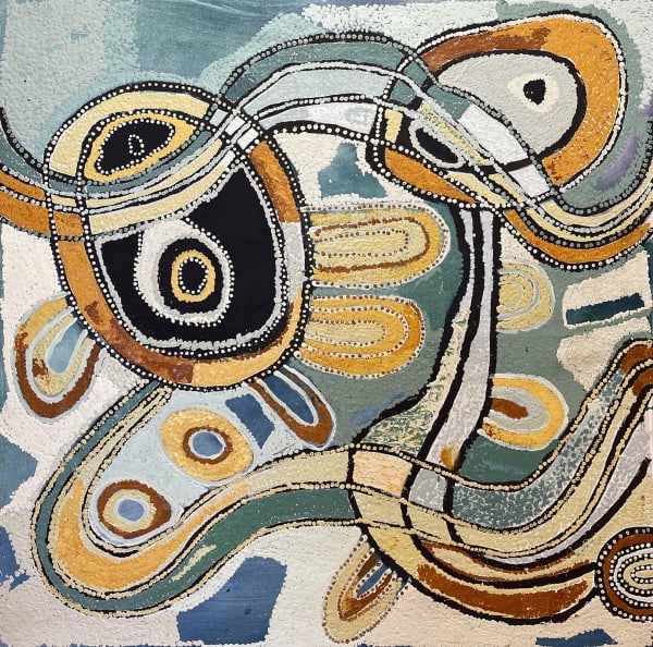 Puna Yanima Antara, 2022 acrylic on linen 122 x 122 cm