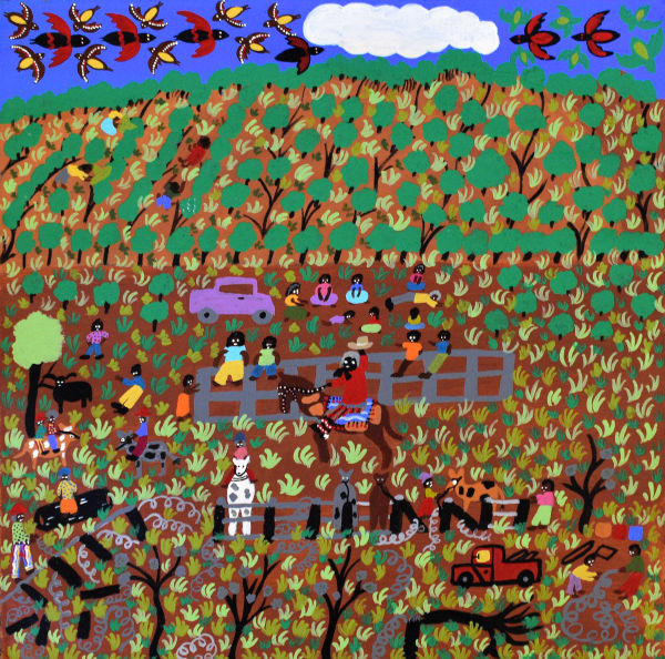 Marjorie Williams Ntaria Rodeo, 2020 acrylic on linen 56 x 56 cm