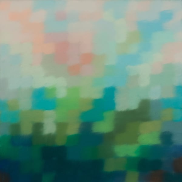 Matthew Johnson Ilum Vert Oil paint on Linen 48 x 48 cm