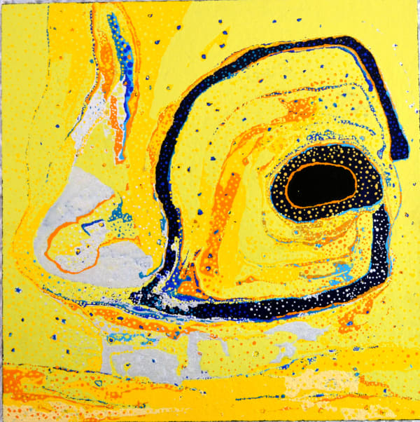 Daniel Walbidi Kirriwirri 2014 acrylic on linen 100 x 100 cm