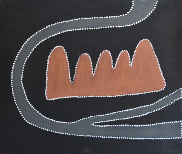 Mabel Juli Jigerrel Yaranggan Ngarranggarnin, 2019 pigment on canvas 80 x 90 cm