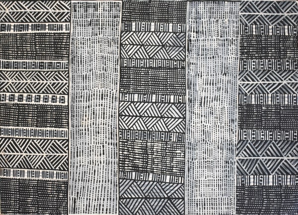 Geraldine Francine Pilakui Jilamara natural earth pigment on paper 56 x 76 cm