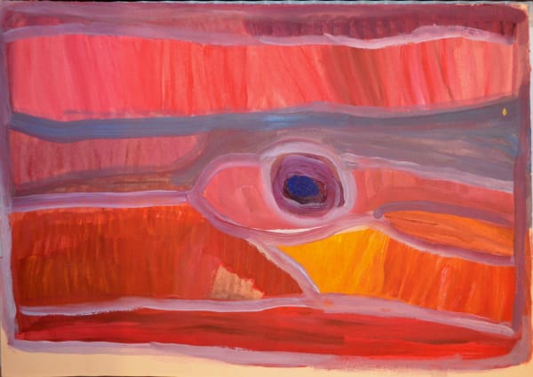 Nada ( Tjigilia) Rawlins Warrarn atelier artist acrylic on 250gsm velin arches 38 x 53 cm
