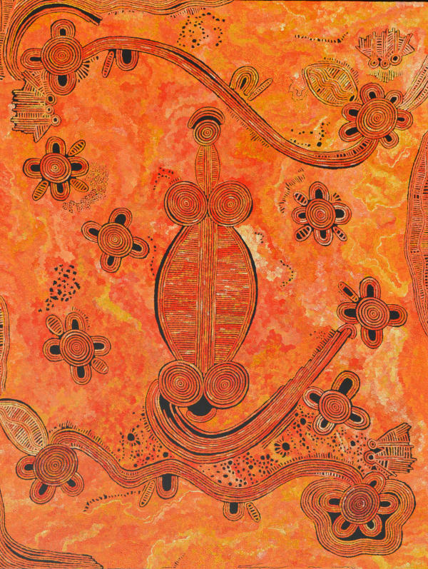 Alison Anderson Desert Water Dreaming acrylic on linen 120 x 90 cm