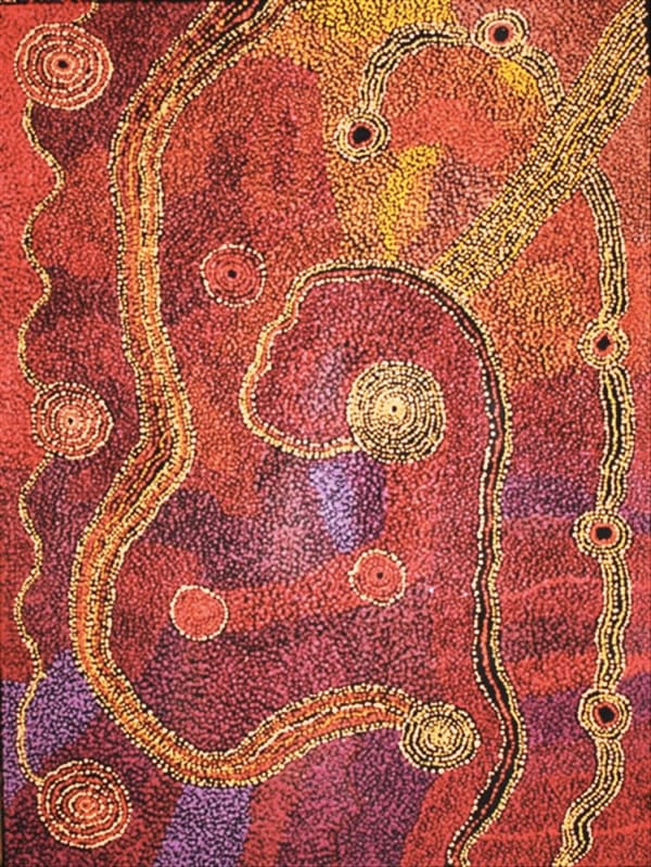 Tjungkara Ken Seven Sisters acrylic on linen 99 x 76 cm