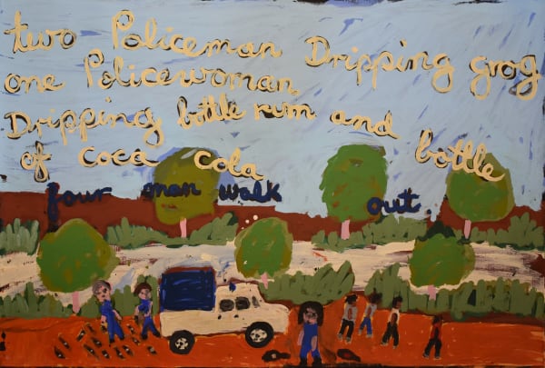 Sally M Mulda Two Policemen Dripping Grog acrylic on linen 61 x 91.5 cm