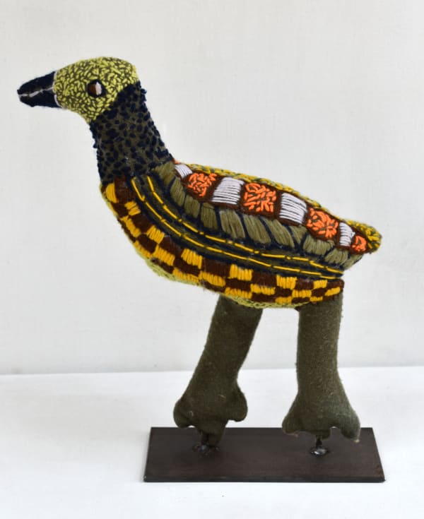 Patricia Nelson Bush Turkey mixed media 37 x 33 x 9 cm