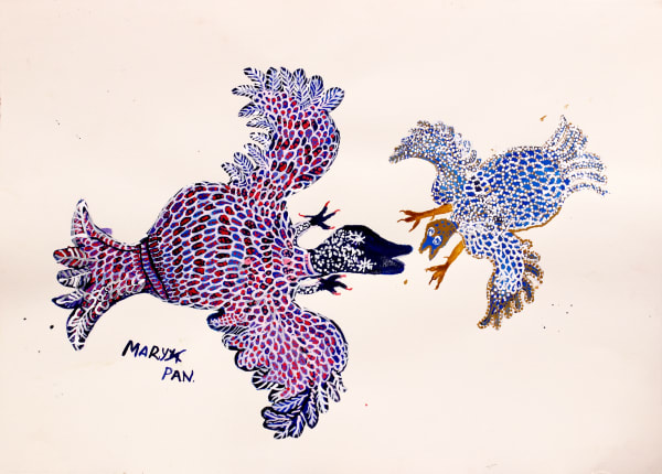 Mary Katatjuku Pan Animal Tjuta - Animals from Watarru, 2023 ink on arches paper 76 x 56 cm