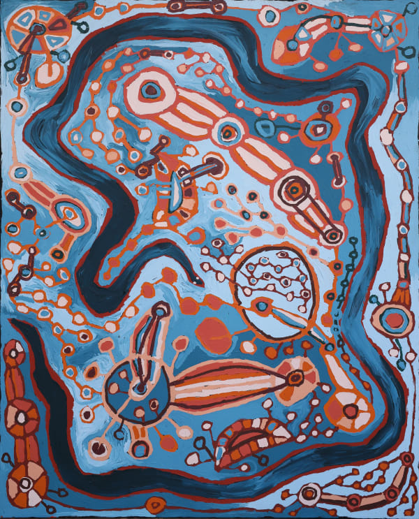 Sharon Adamson Ngayuku Ngura - My Country, 2020 acrylic on linen 152.5 x 122 cm