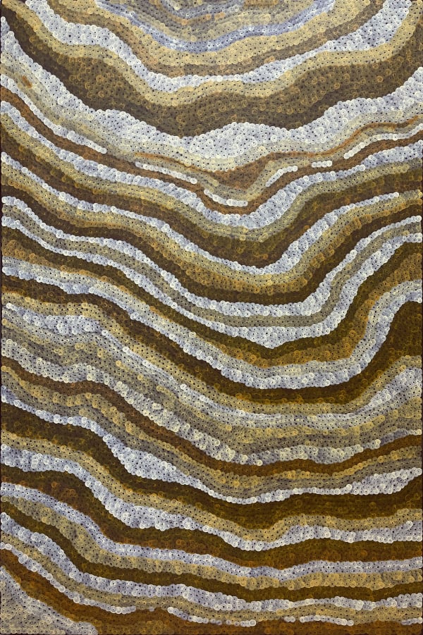 Amy Yilpi Maku, 2022 acrylic on linen 122 x 82 cm